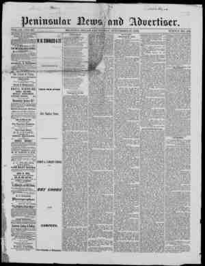 Peninsular News Newspaper September 27, 1872 kapağı