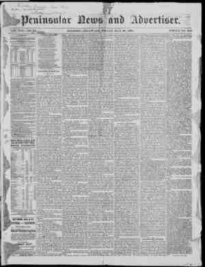 Peninsular News Newspaper May 26, 1876 kapağı