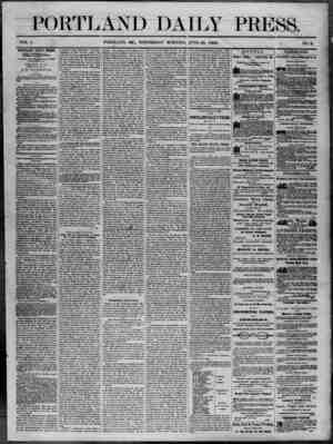 Portland Daily Press Newspaper June 25, 1862 kapağı
