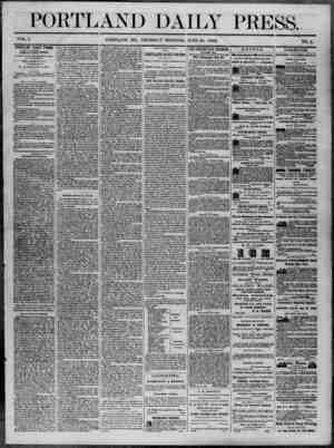Portland Daily Press Newspaper June 26, 1862 kapağı