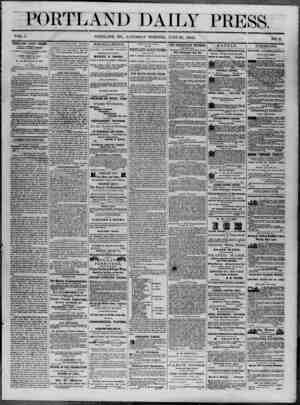 Portland Daily Press Newspaper June 28, 1862 kapağı
