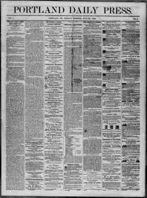 Portland Daily Press Newspaper June 30, 1862 kapağı