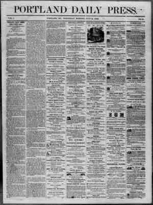 Portland Daily Press Newspaper July 2, 1862 kapağı