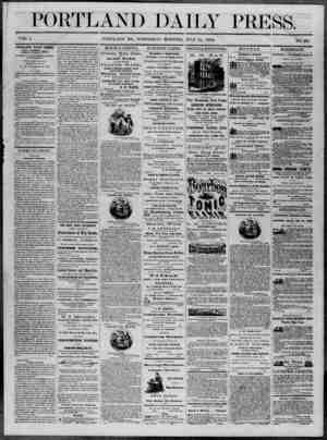 Portland Daily Press Newspaper July 16, 1862 kapağı
