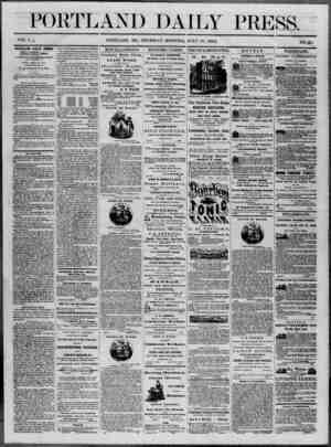 Portland Daily Press Newspaper July 17, 1862 kapağı