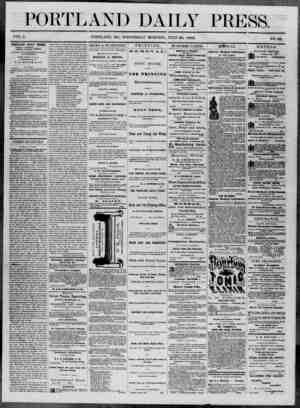 Portland Daily Press Newspaper July 30, 1862 kapağı