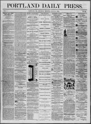 Portland Daily Press Newspaper July 31, 1862 kapağı