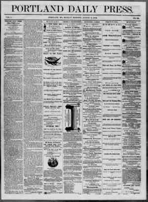 Portland Daily Press Newspaper August 4, 1862 kapağı