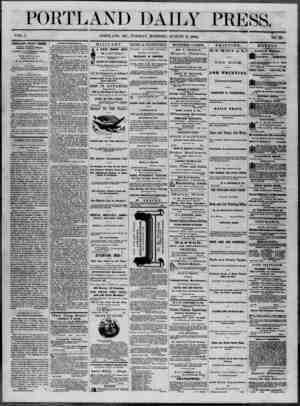 Portland Daily Press Newspaper August 5, 1862 kapağı