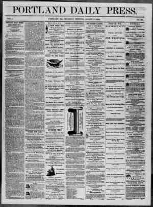 Portland Daily Press Newspaper August 7, 1862 kapağı