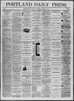 Portland Daily Press Newspaper August 9, 1862 kapağı