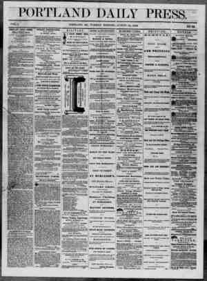 Portland Daily Press Newspaper August 12, 1862 kapağı