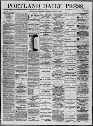 Portland Daily Press Newspaper August 13, 1862 kapağı