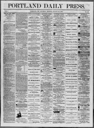 Portland Daily Press Newspaper August 16, 1862 kapağı