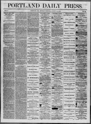 Portland Daily Press Newspaper August 18, 1862 kapağı