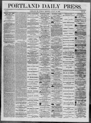Portland Daily Press Newspaper August 19, 1862 kapağı