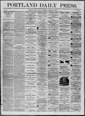 Portland Daily Press Newspaper August 26, 1862 kapağı