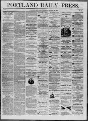 Portland Daily Press Newspaper August 29, 1862 kapağı