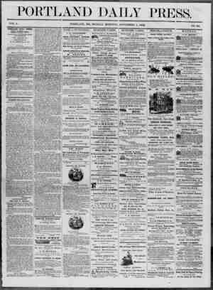 Portland Daily Press Newspaper September 1, 1862 kapağı