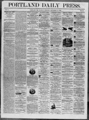 Portland Daily Press Newspaper September 2, 1862 kapağı
