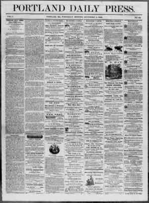 Portland Daily Press Newspaper September 3, 1862 kapağı