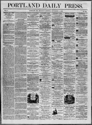 Portland Daily Press Newspaper September 4, 1862 kapağı