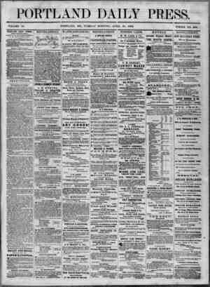 Portland Daily Press sayfa 1
