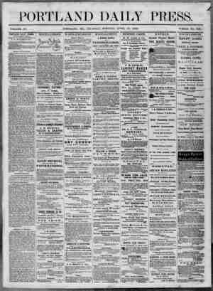 Portland Daily Press sayfa 1