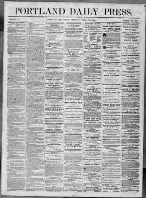 Portland Daily Press sayfa 1