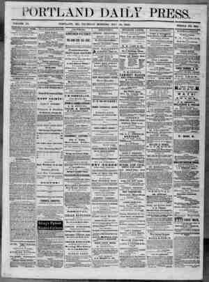 Portland Daily Press sayfa 1