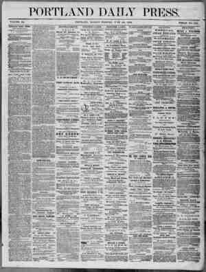 Portland Daily Press sayfa 1