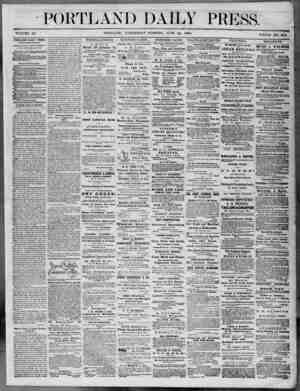 Portland Daily Press sayfa 1