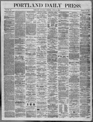 Portland Daily Press sayfa 1