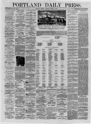  PORTLAND DAILY PRESS. ESTABLISHED JUNE 23, 1862. YOL. 12._ PORTLAND, TUESDAY MORNING. APRIL 1, 1873.__ TERMS $8.00 PER ANNUM