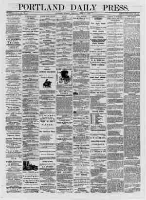  DAILY PRESS. KTABLlSKil^rc 38. 1868. TOL. IgT PORTLAND. TUESDAY MORNING, APRIL 8. 1873. TERMS SS.OO PER ANNFM IN idtasce....