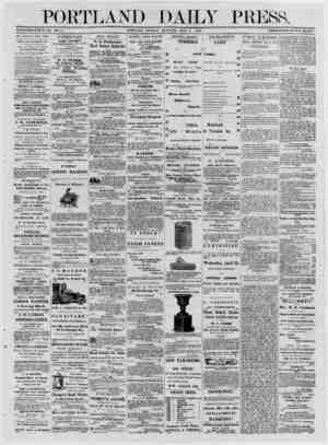  PORTLAND DAILY PRESS. ESTABLISHED JUNE 23, 1862. VOL. 12. __ PORTLAND MONDAY MORNING, MAYS, 1873. TERMS 88.00 PER ANNUM IN