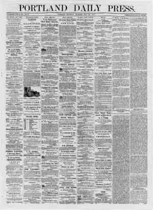  PORTLAND PRESS. ESTABLISHED JUNE 23. 1862. TOL. 12. PORTLAND THURSDAY MORNING, MAY 29, 1873.' PEB ANMm ,« THF. PORTLAND DAILY