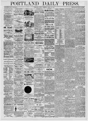  _PORTLAND DAILY SS. ; ESTABLISHED JUNE 23, 1862,-VOL. 13. PORTLAND, FRIDAY MORNING, APRIL 28. 1876. TERMS $8.00 PER ANNUM, IN