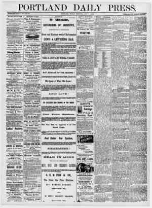  PORTLAND DAILY PRESS. ESTABLISHED JUNE 23, 1862..-YOL. 13. PORTLAND, FRIDAY MORNING, MAY 5. 1876. TERMS $8.00 PER ANNUM, IN