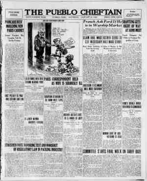 The Pueblo Chieftain Gazetesi 14 Ocak 1922 kapağı