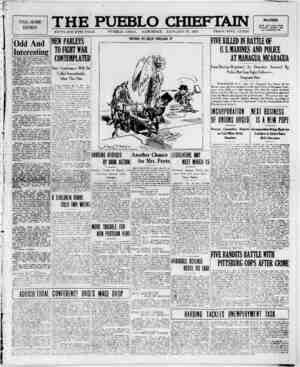 The Pueblo Chieftain Newspaper January 28, 1922 kapağı