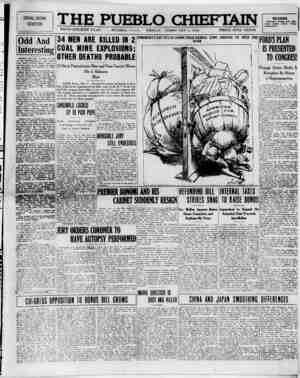 The Pueblo Chieftain Newspaper February 3, 1922 kapağı