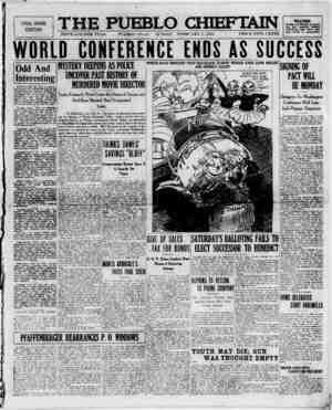 The Pueblo Chieftain Newspaper February 5, 1922 kapağı