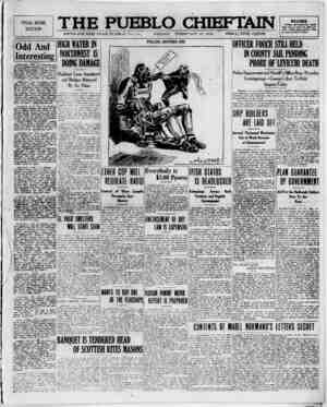 The Pueblo Chieftain Newspaper February 10, 1922 kapağı