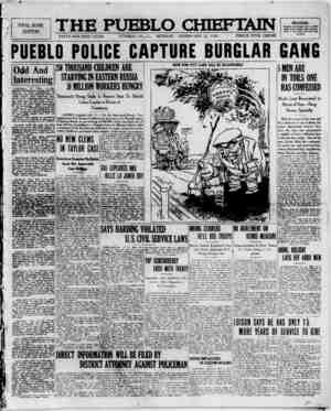 The Pueblo Chieftain Newspaper February 12, 1922 kapağı