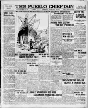The Pueblo Chieftain Newspaper February 16, 1922 kapağı