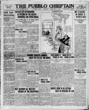 The Pueblo Chieftain Newspaper February 17, 1922 kapağı