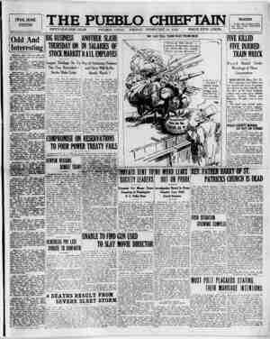 The Pueblo Chieftain Newspaper February 24, 1922 kapağı
