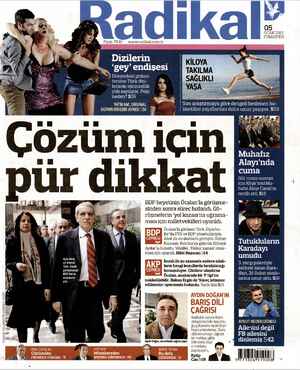Radikal Gazetesi 5 Ocak 2013 kapağı
