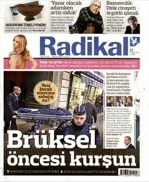 Radikal Gazetesi 11 Ocak 2013 kapağı